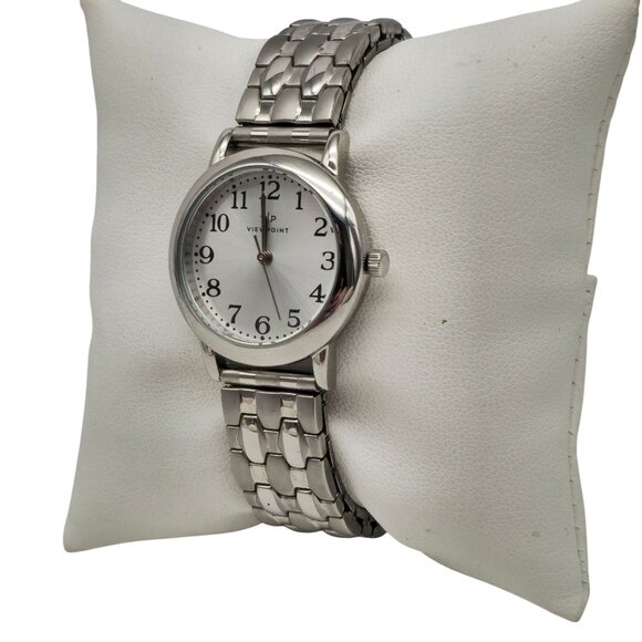 VP Viewpoint by Timex Stainless Steel Analog Watch Expansion Band Silver Black - Picture 3 of 7